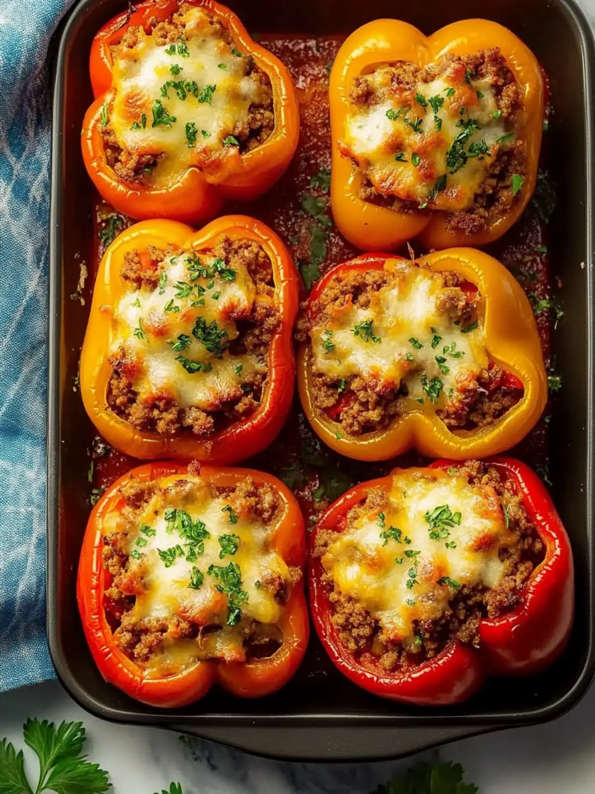 Stuffed Peppers with Ground Beef