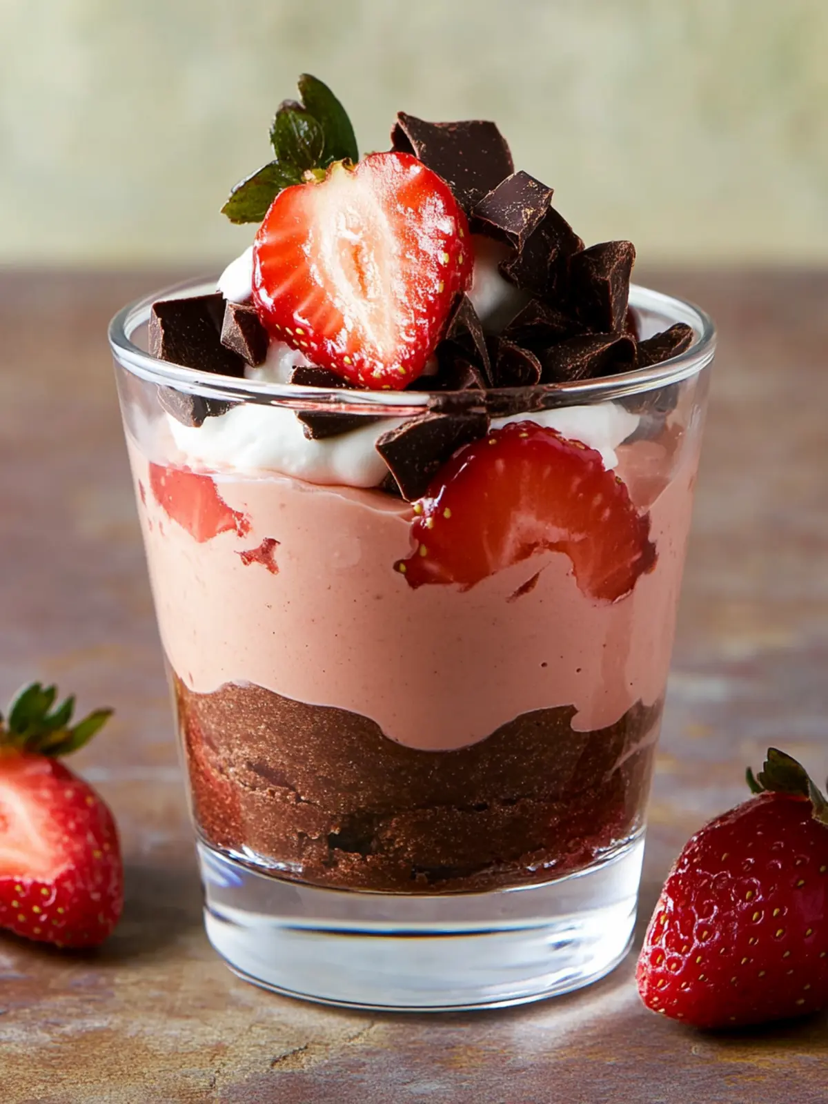 Chocolate-Covered Strawberry Mousse
