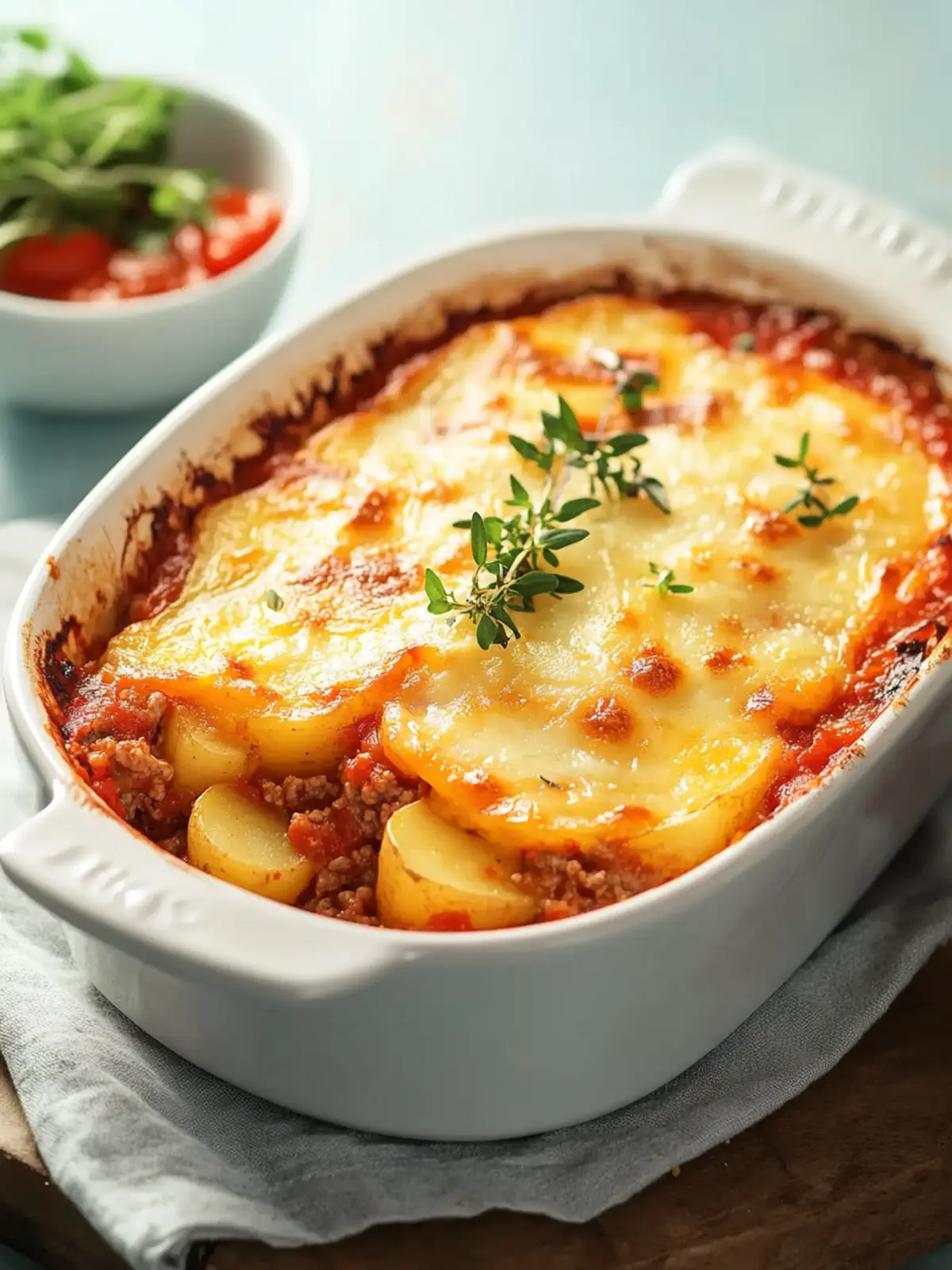 Best Hamburger and Potato Casserole with Tomato Soup