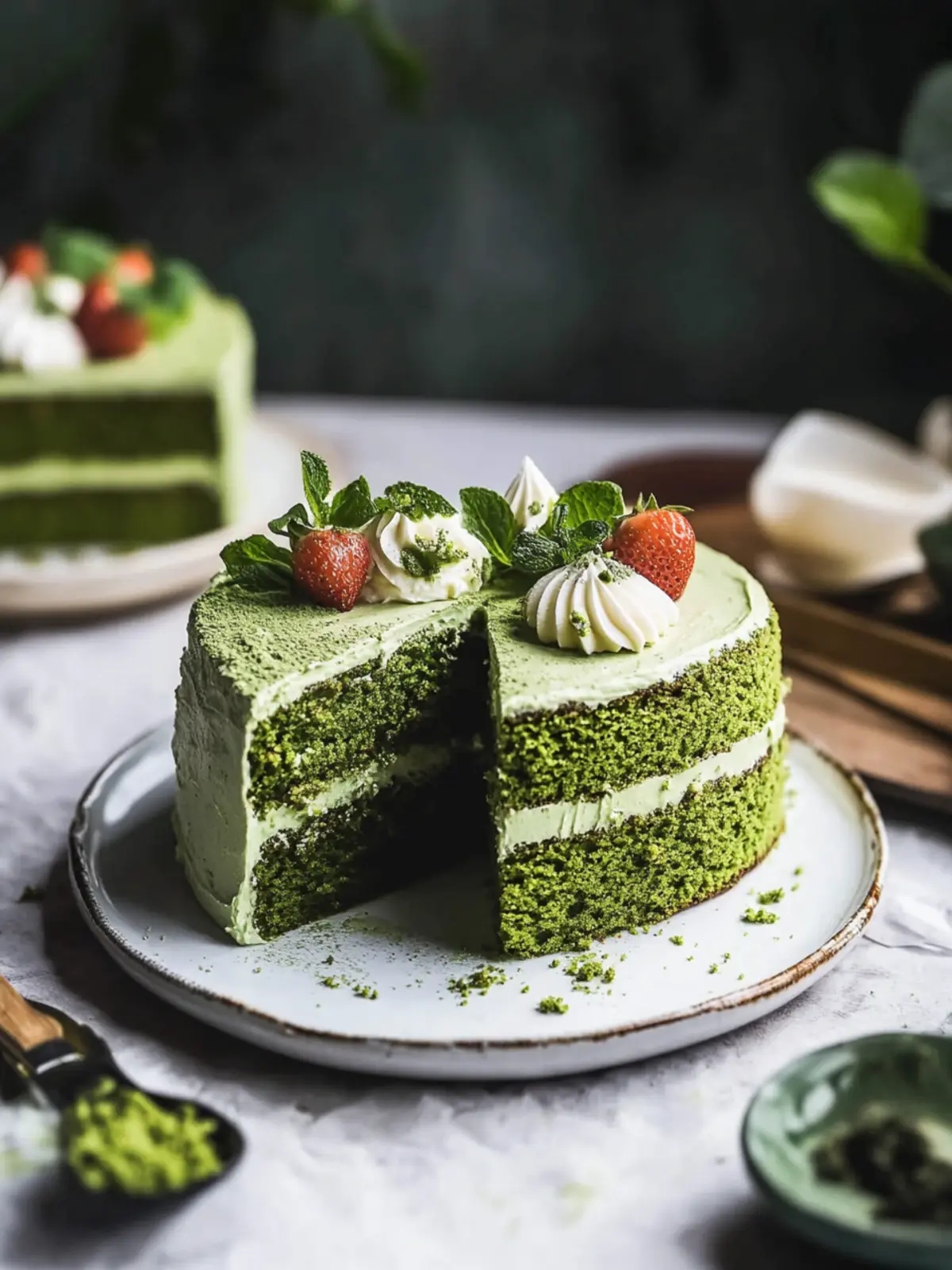 Vegan Matcha Cake