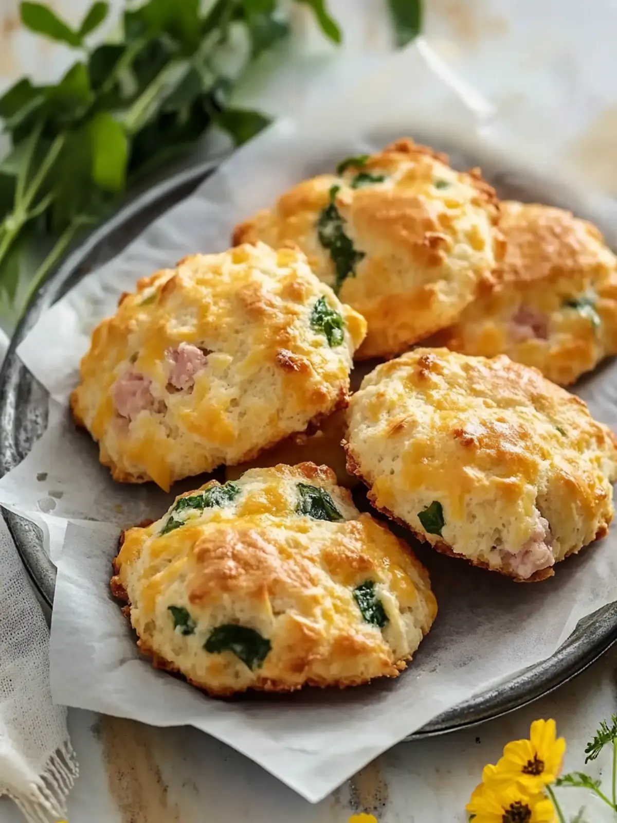Hearty Cottage Cheese Breakfast Biscuits