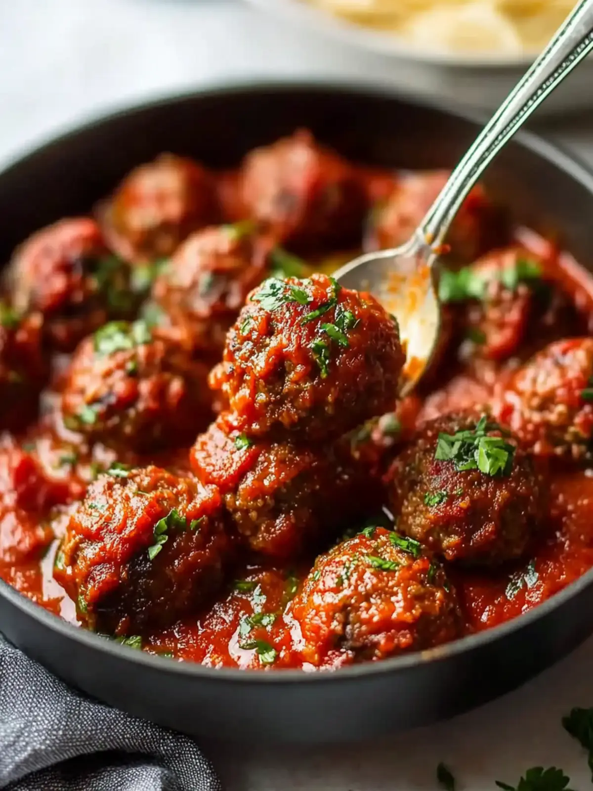 Italian Baked Ground Beef Meatballs