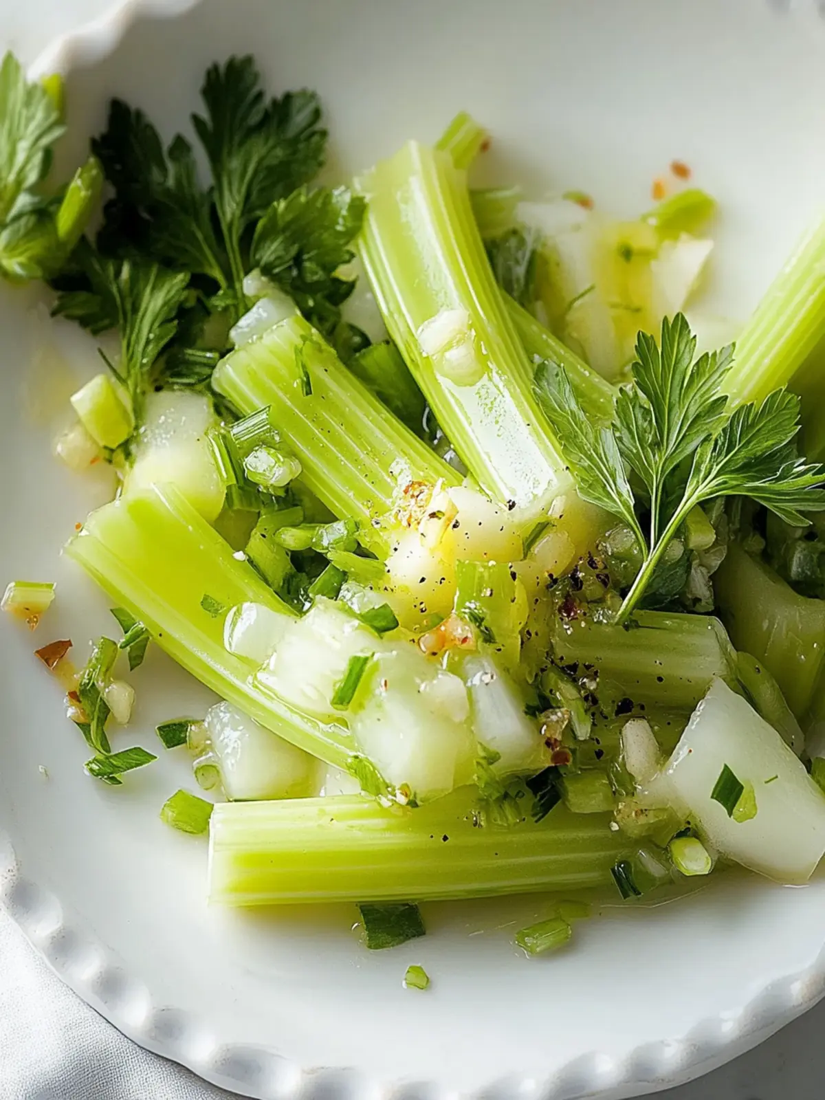 Crispy Celery Salad with Zesty Lemon and Fresh Herbs