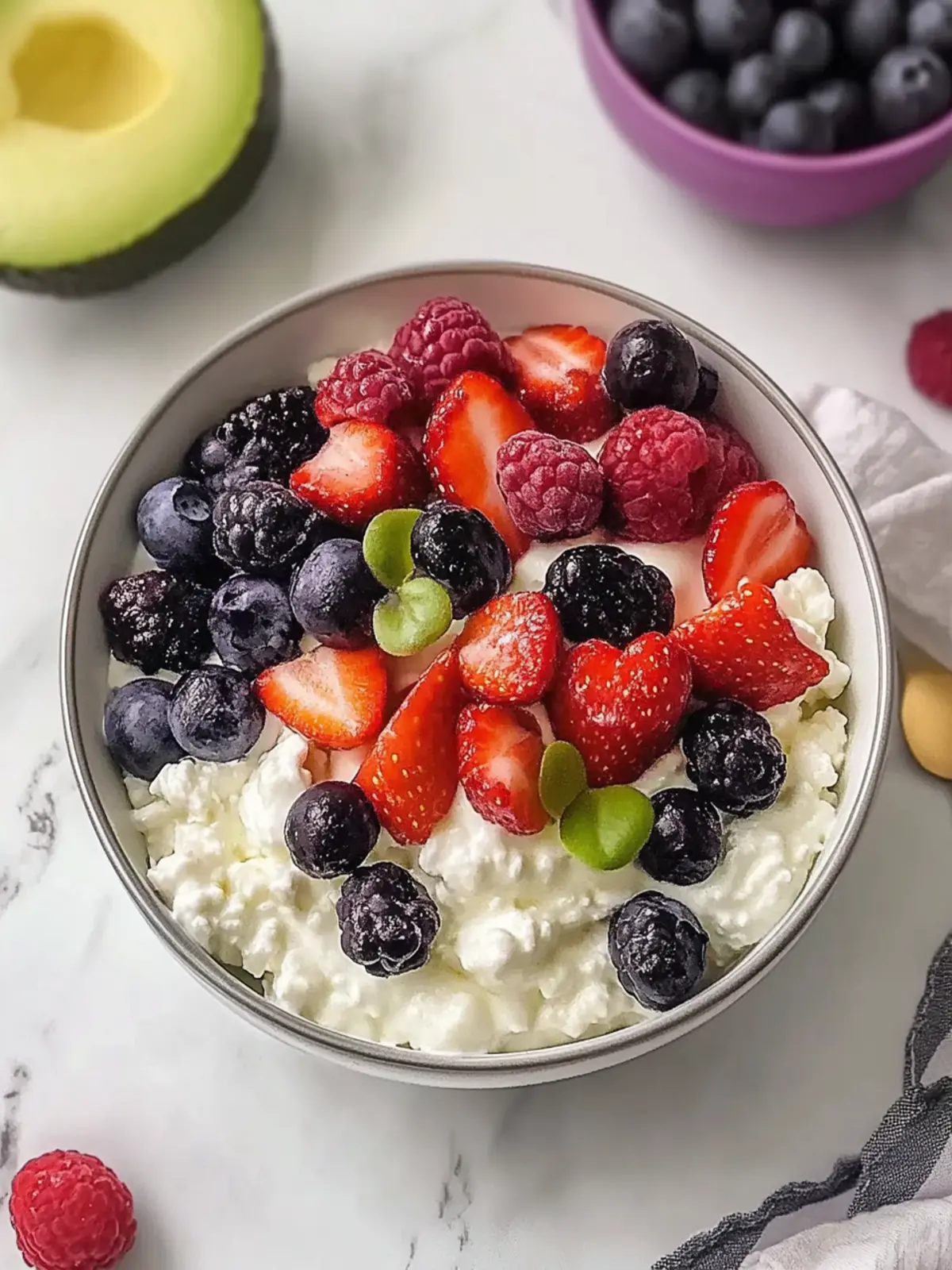 Easy Sweet Cottage Cheese Bowl