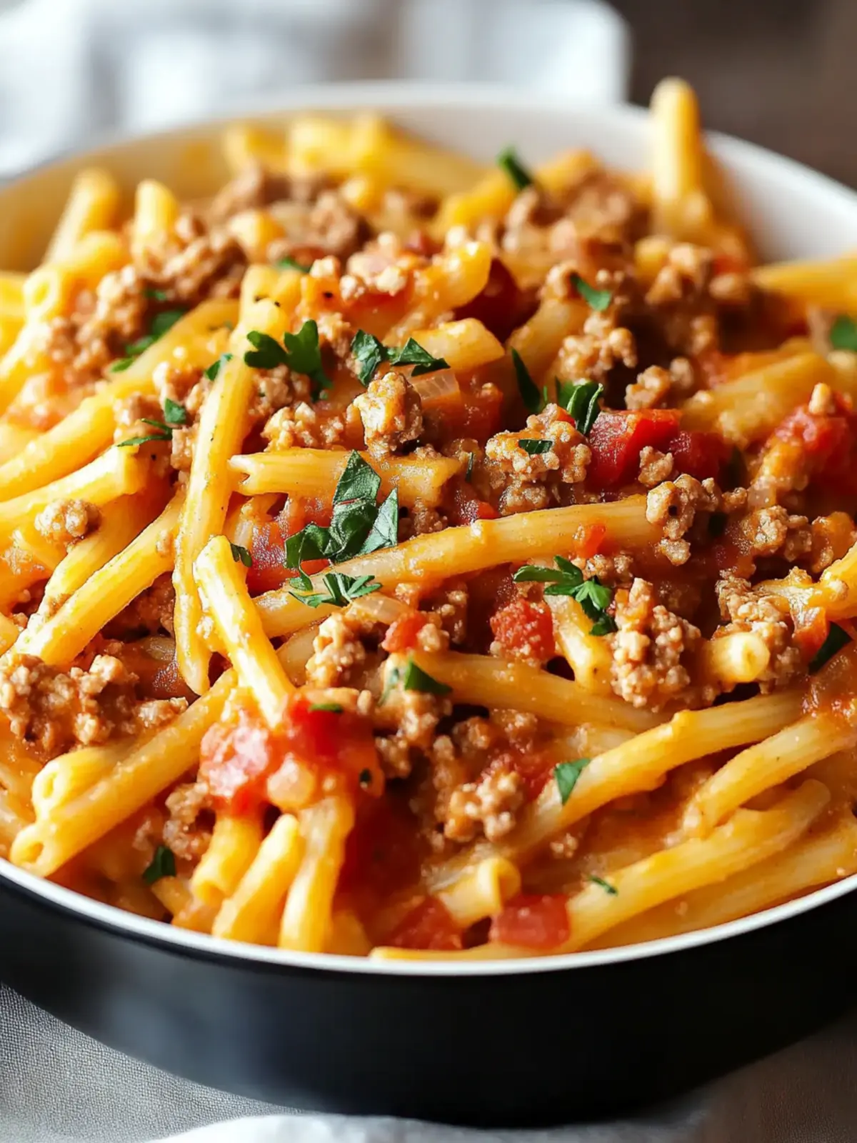Rich Ground Turkey Pasta