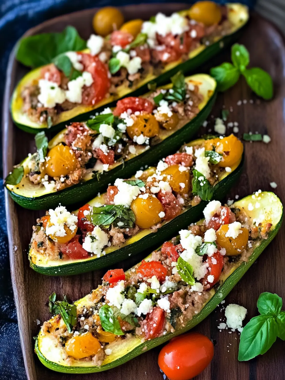 Mediterranean Stuffed Zucchini Boats