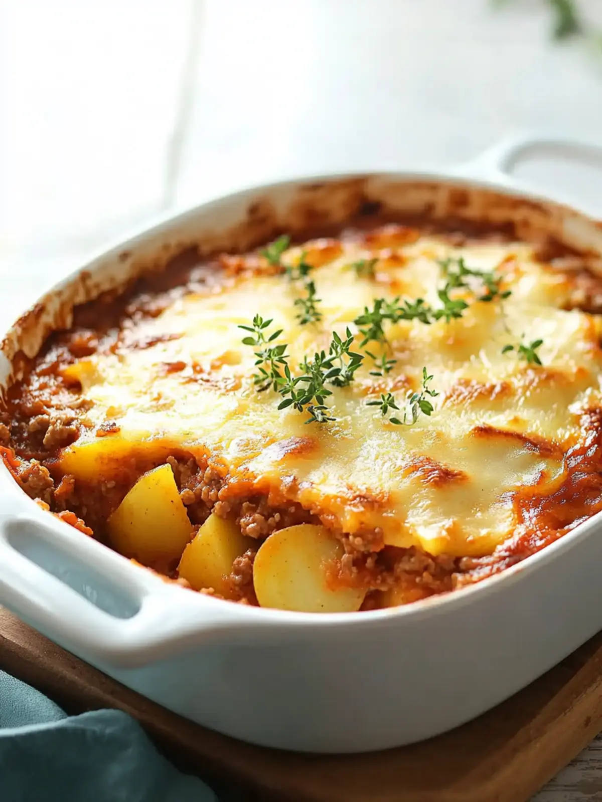 Best Hamburger and Potato Casserole with Tomato Soup