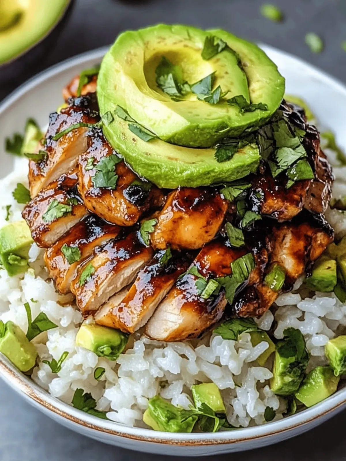 Tangy Honey Lime Chicken & Avocado Rice