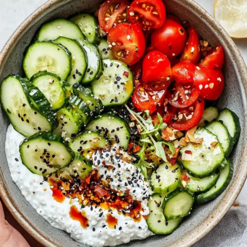 Veggie Savory Cottage Cheese Bowl