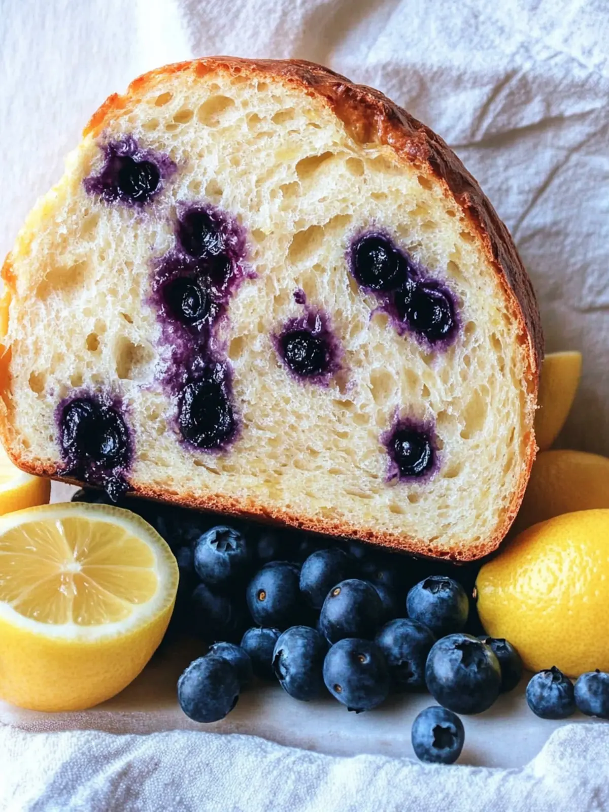 blueberry lemon sourdough bread