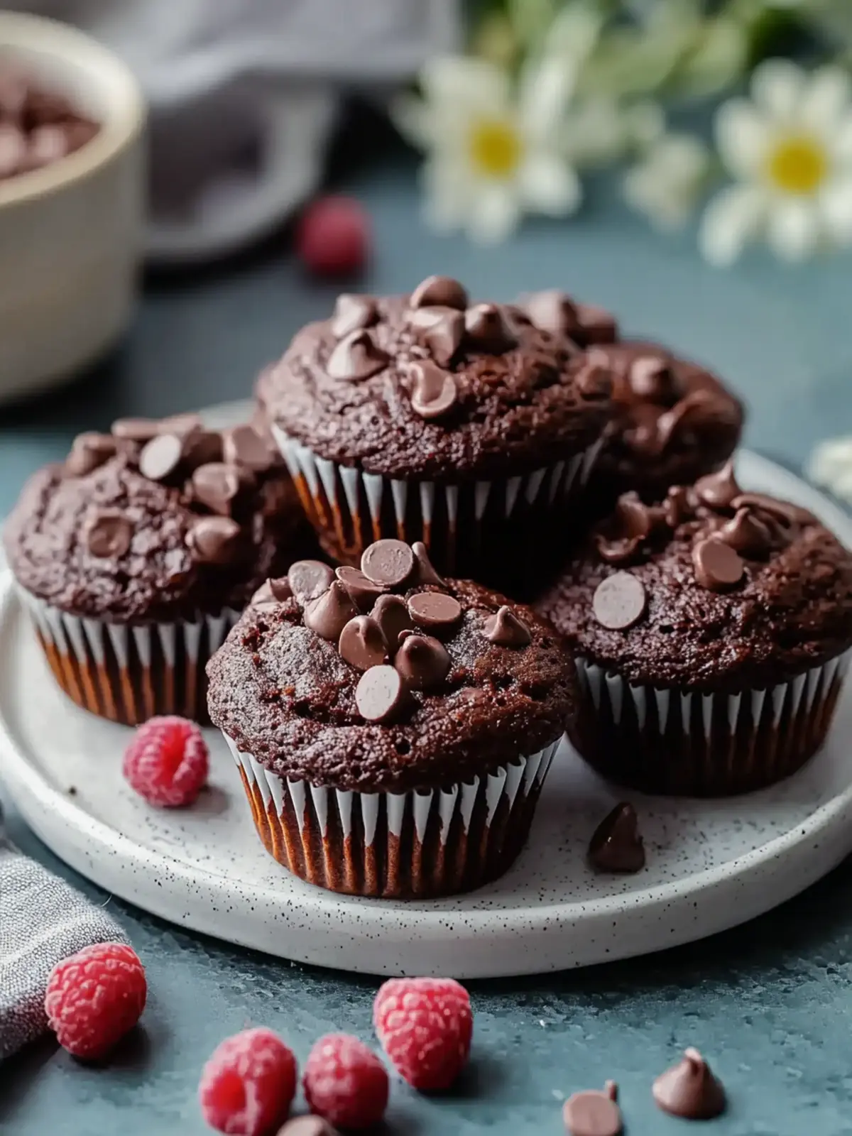 Chocolate Kodiak Cake Protein Muffins