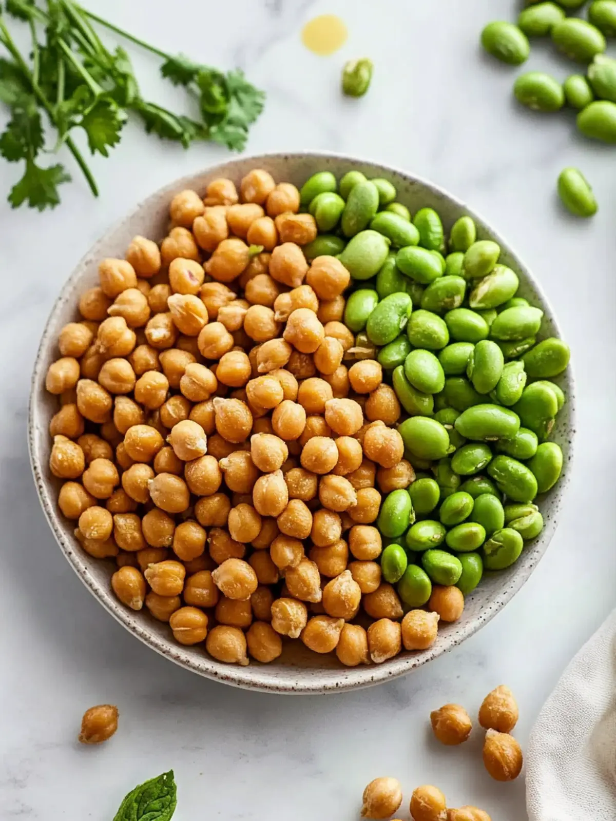 Tasty Roasted Chickpeas and Edamame