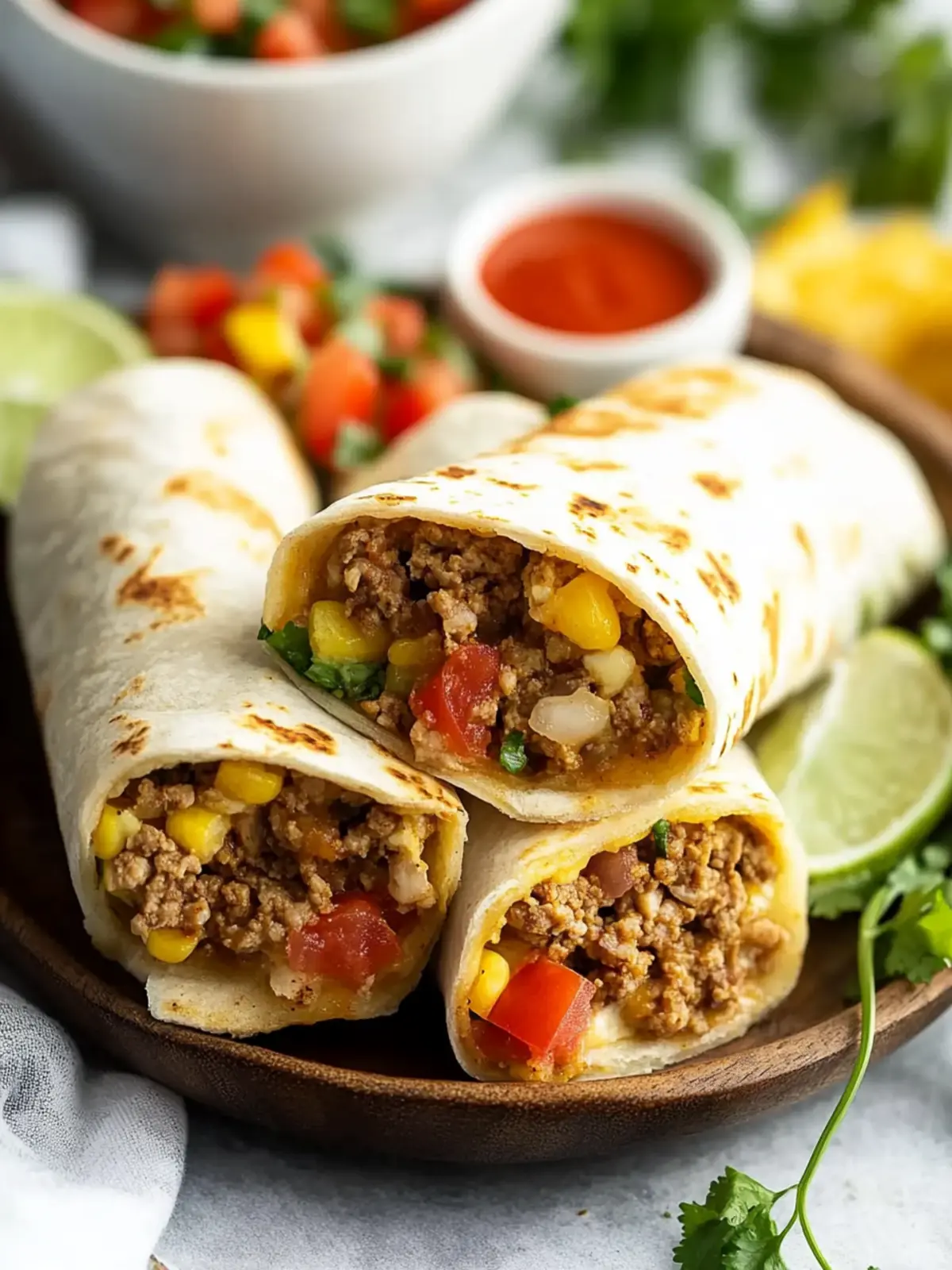 Ground Turkey Breakfast Burritos