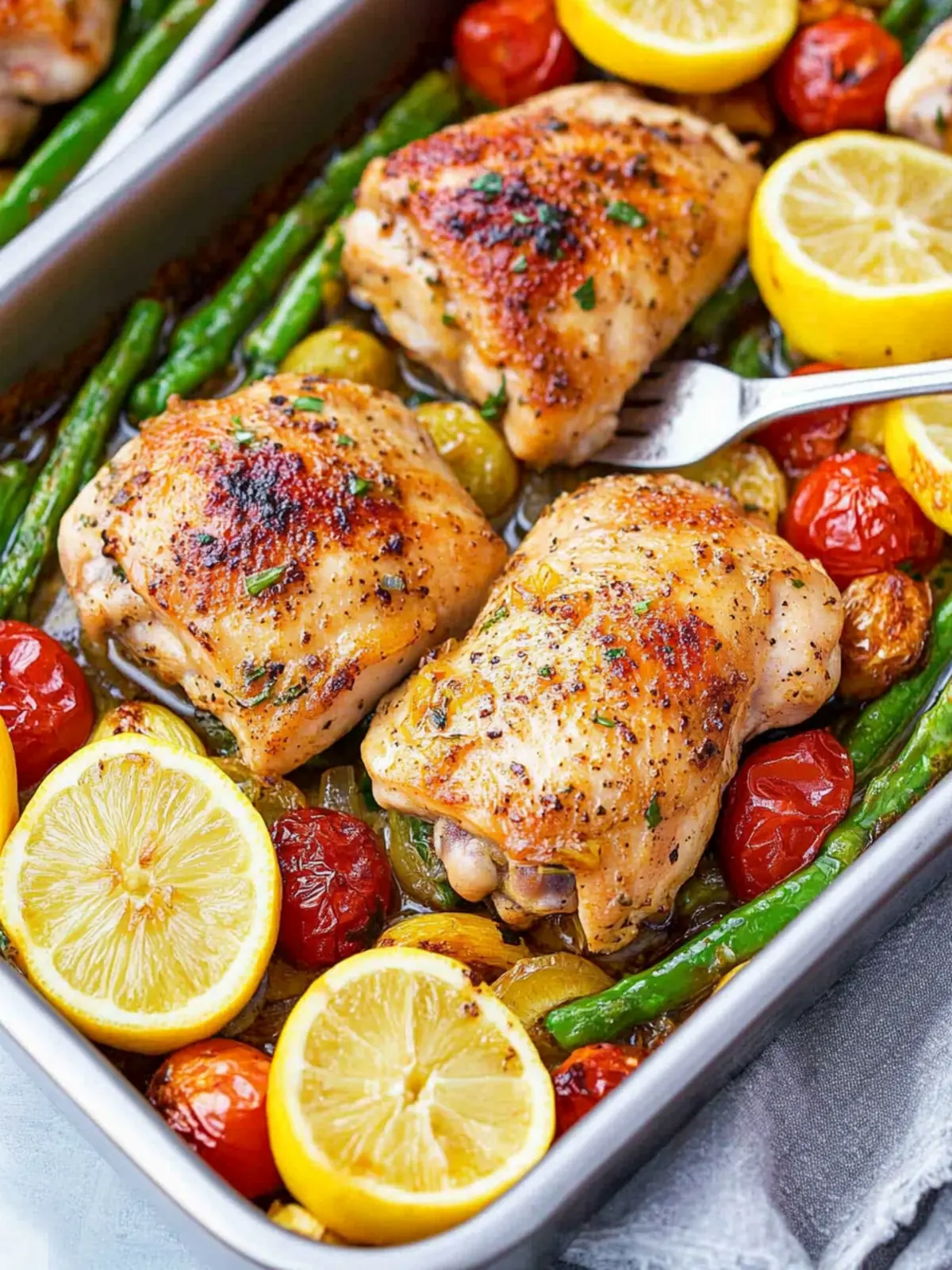Garlic Lemon Chicken Thighs recipe