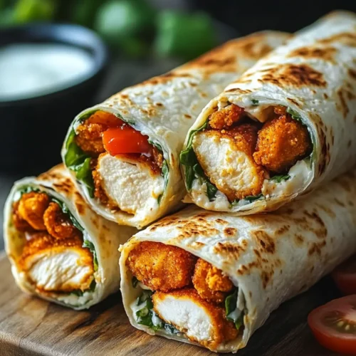 Crunchy Crispy Air Fryer Chicken & Mozzarella Wraps