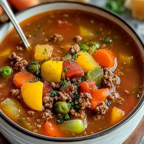 Classic Crockpot Ground Beef Soup