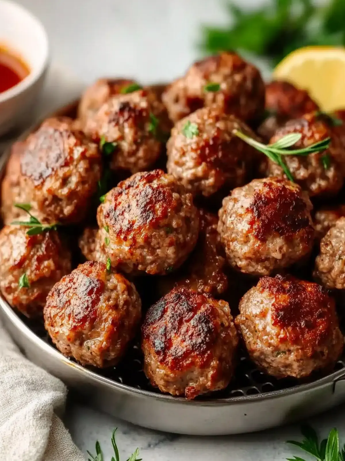 30-Minute Air Fryer Ground Beef Meatballs
