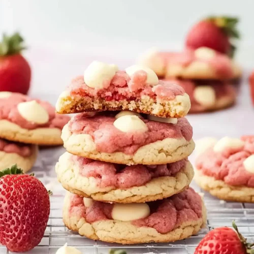 Creamy Strawberry Cheesecake Cookies