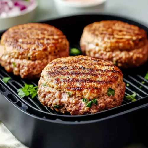 20-Minute Air Fryer Ground Turkey Burgers