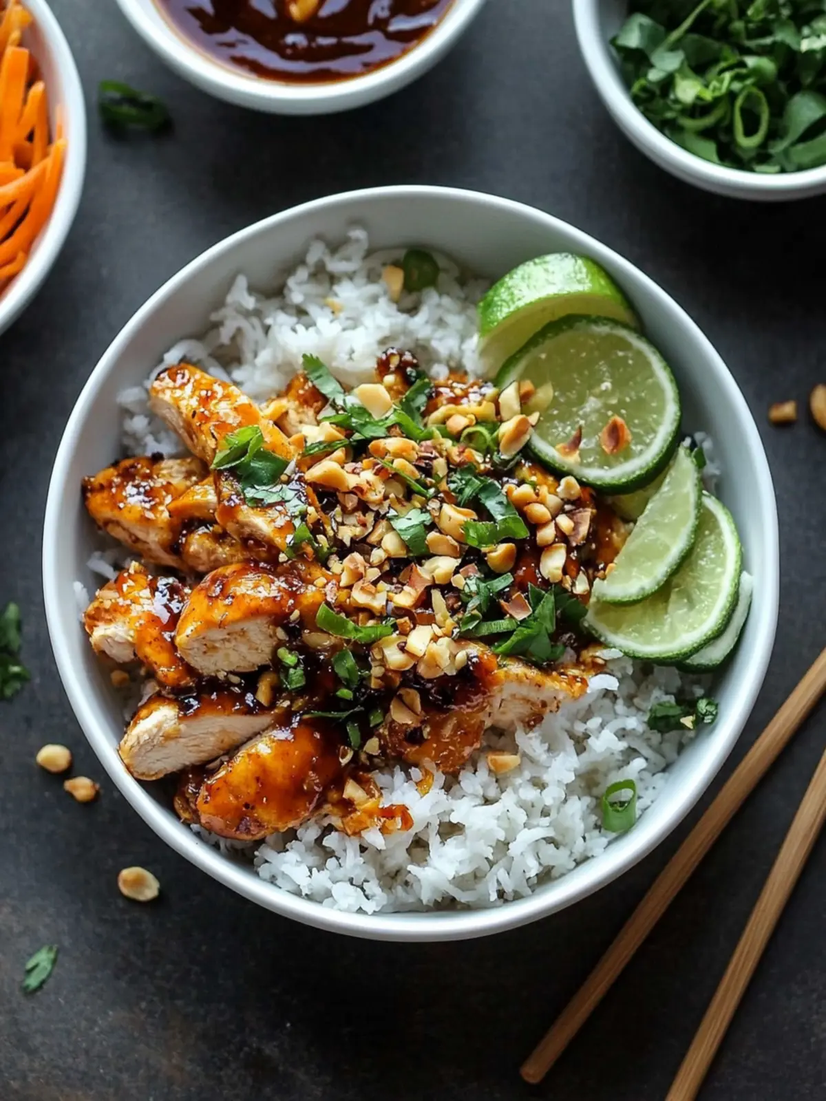 Sticky Chicken Bowls