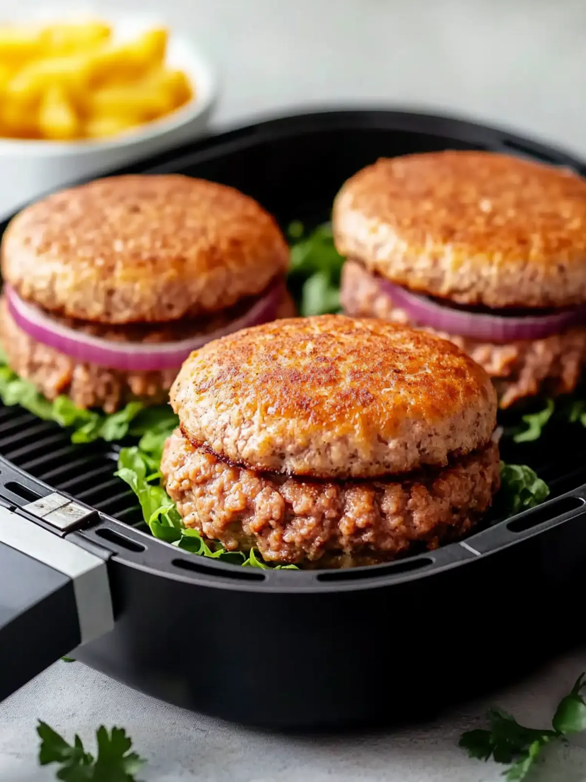 20-Minute Air Fryer Ground Turkey Burgers