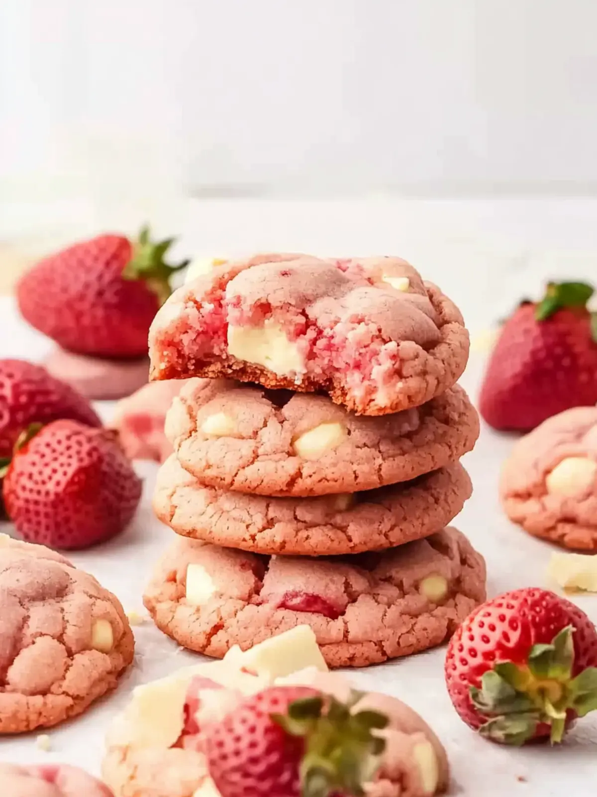 Creamy Strawberry Cheesecake Cookies