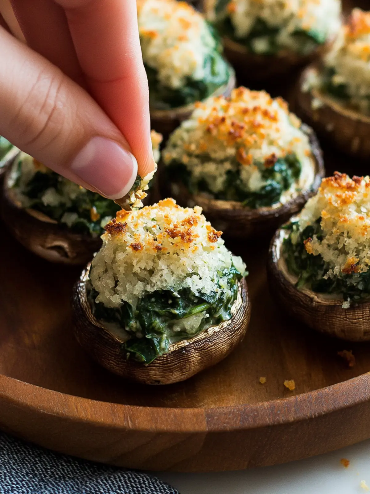 Spinach Stuffed Mushrooms