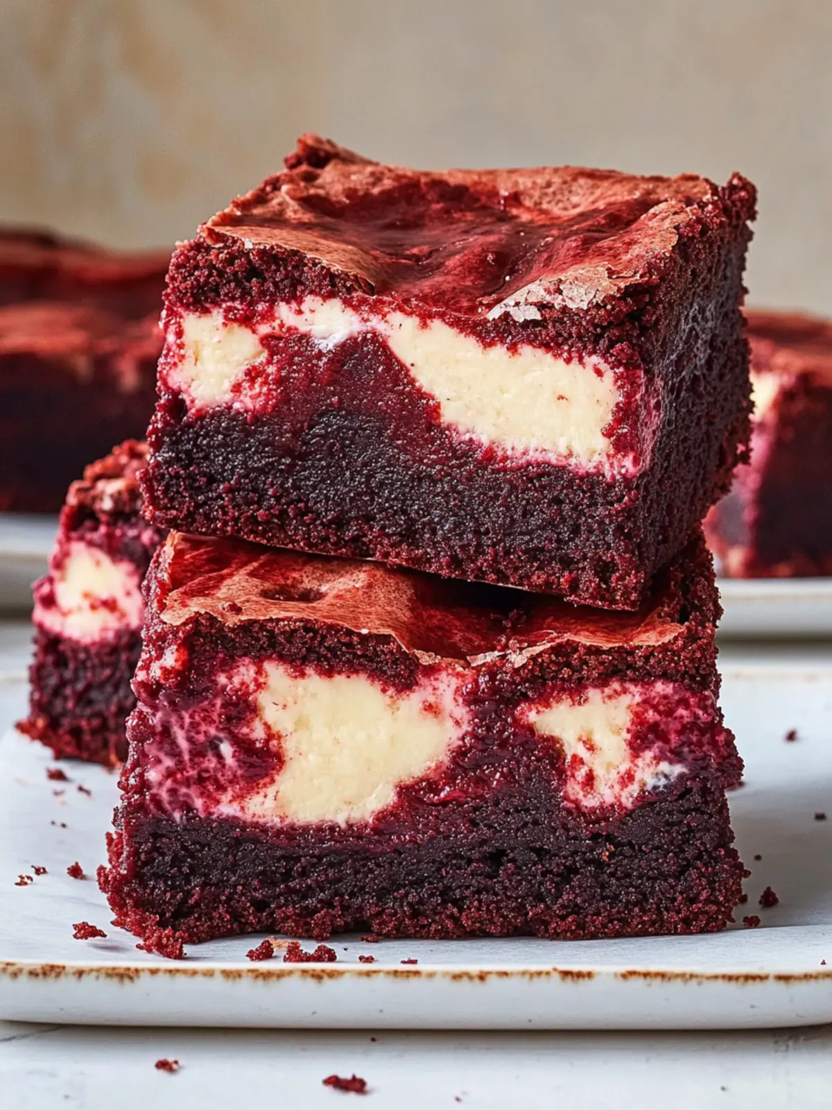 Red Velvet Cheesecake Brownies
