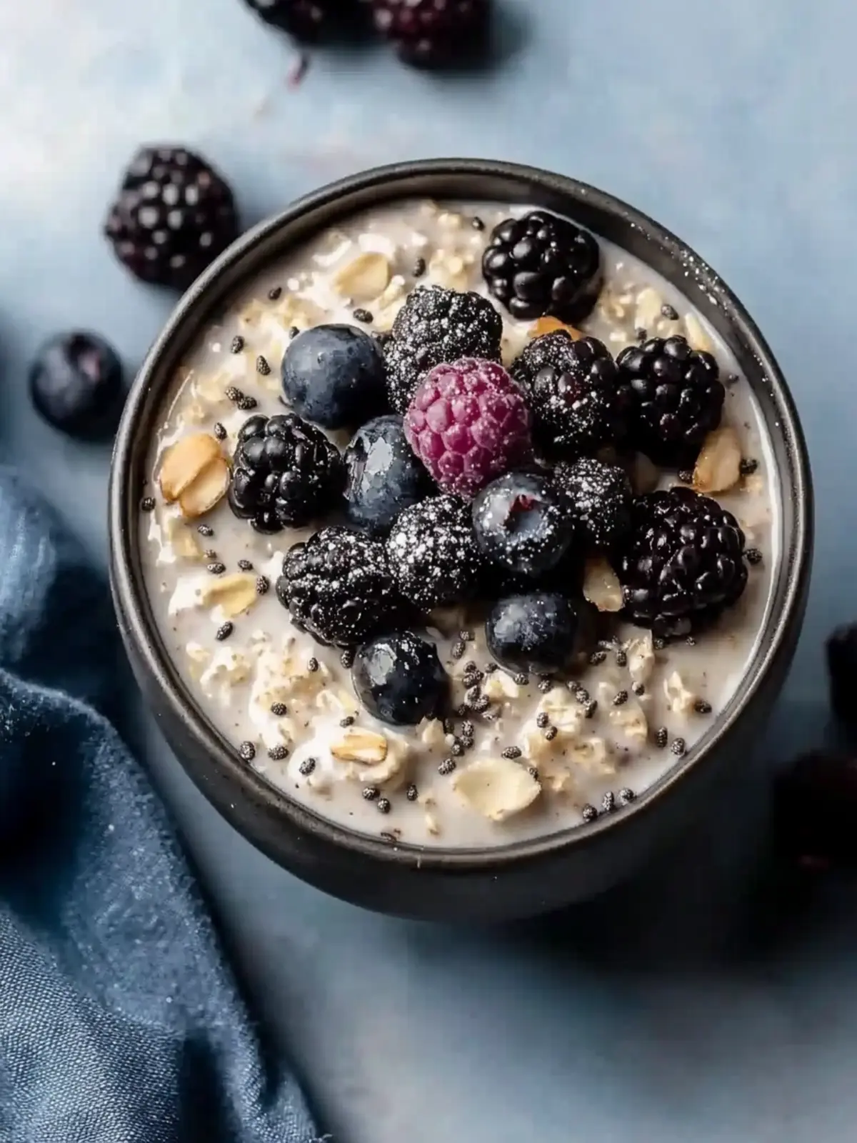 Delicious Creamy Gluten Free Overnight Oats with Almond Milk