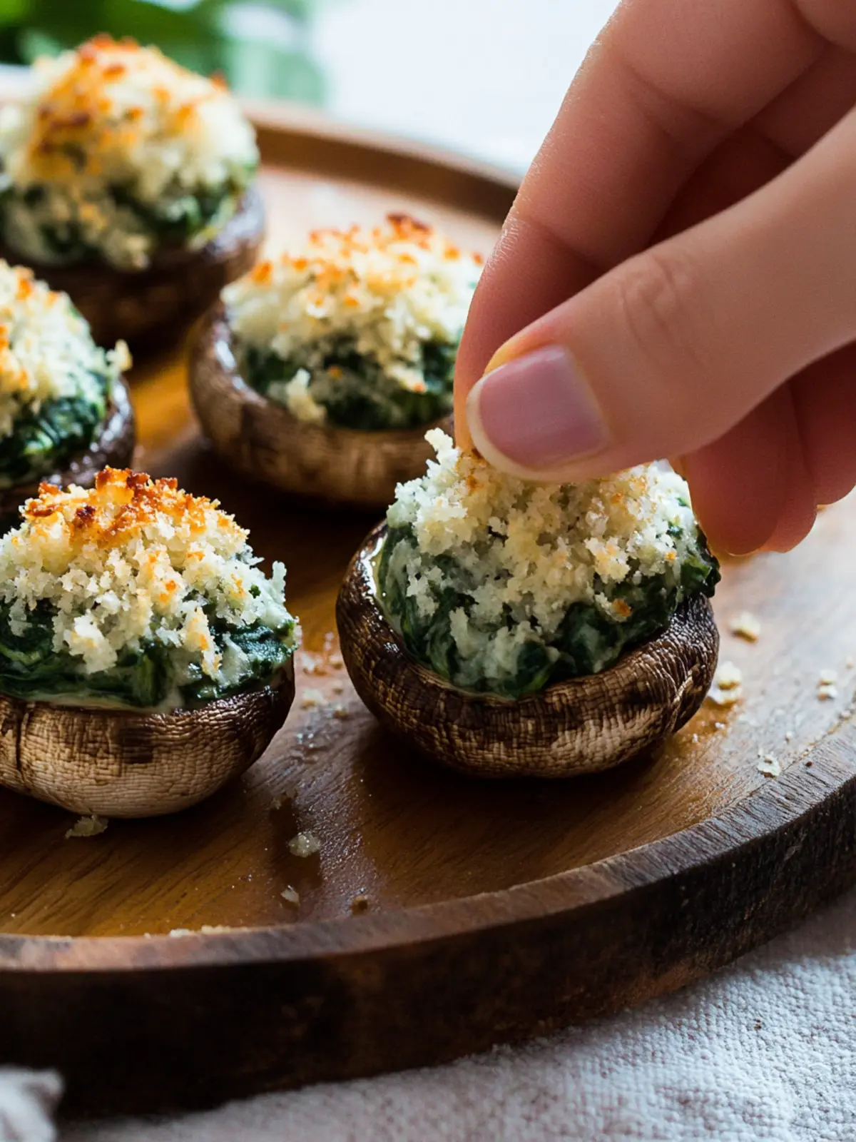Spinach Stuffed Mushrooms