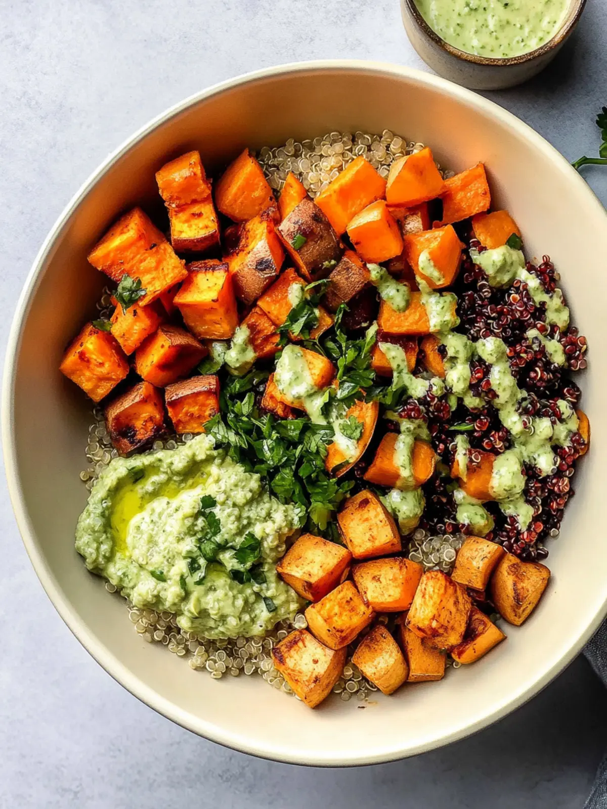 Plant-Based Power Bowl with Sweet Potatoes & Quinoa