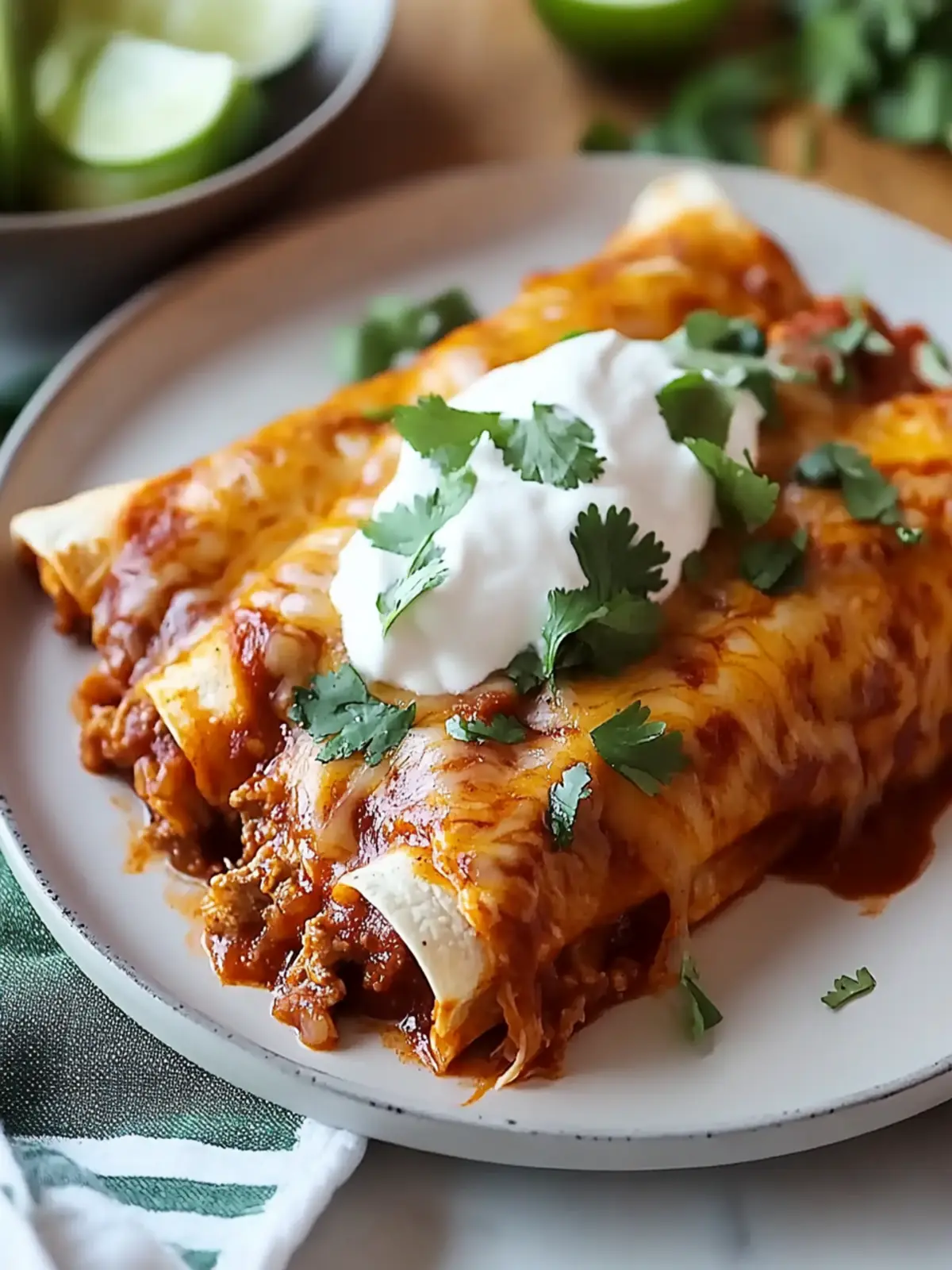 Simple Air Fryer Beef Enchiladas