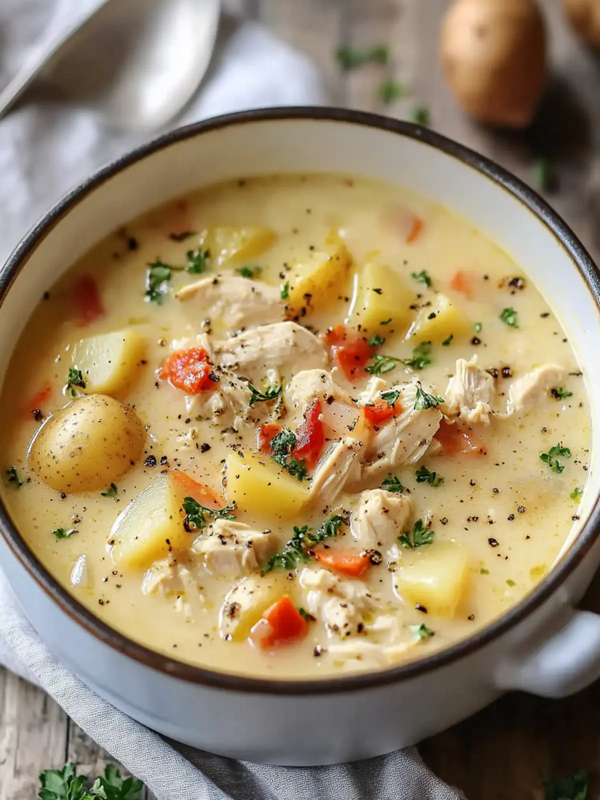 Loaded Chicken Potato Soup