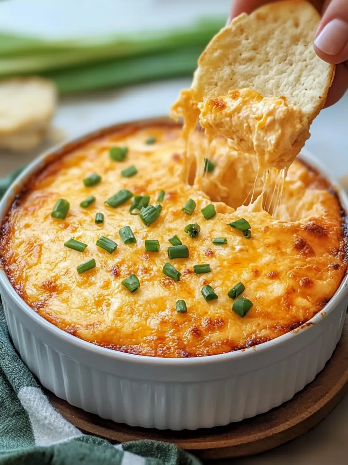 Homemade Air Fryer Buffalo Chicken Dip