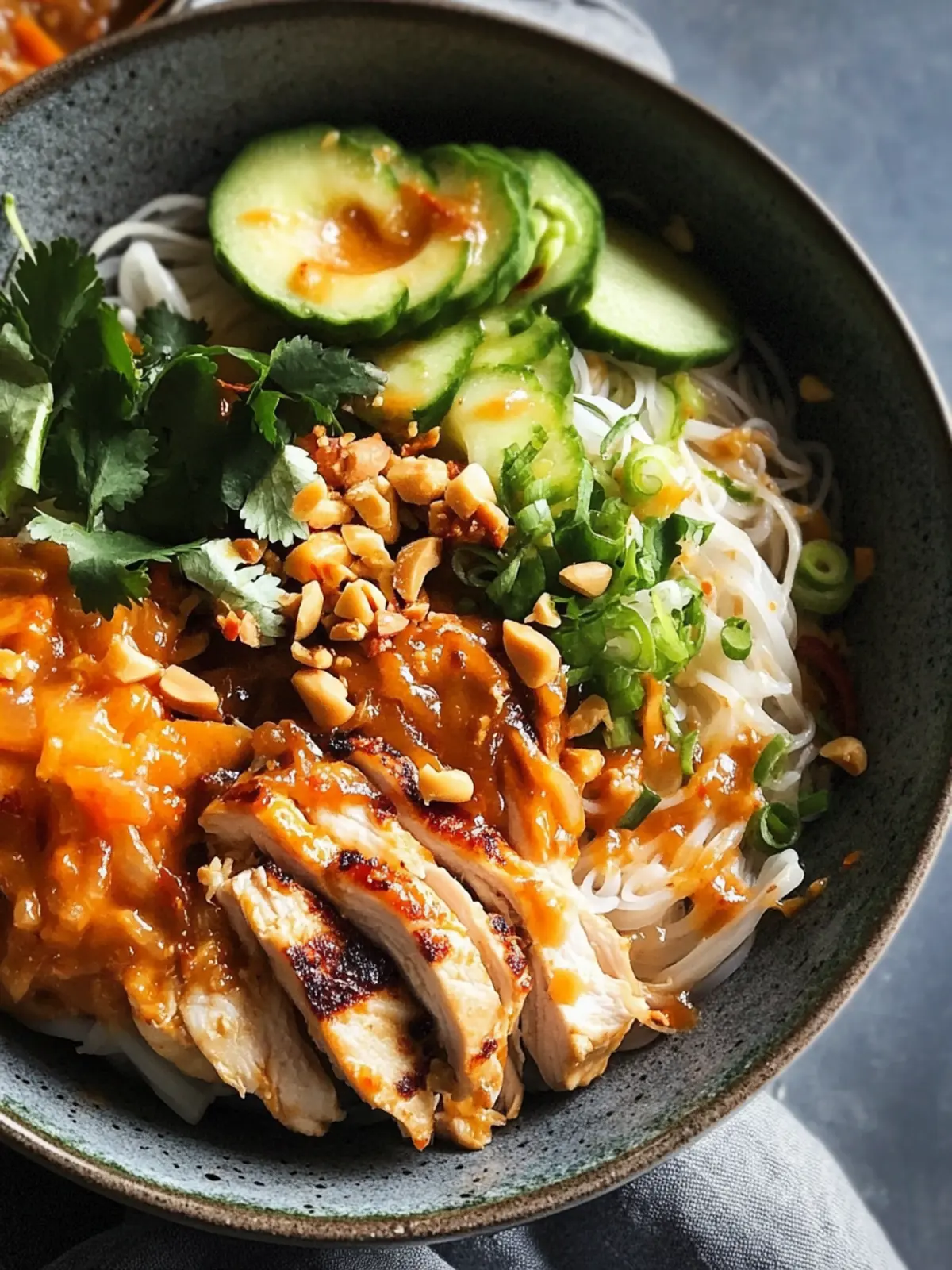Thai Peanut Chicken Buddha Bowl