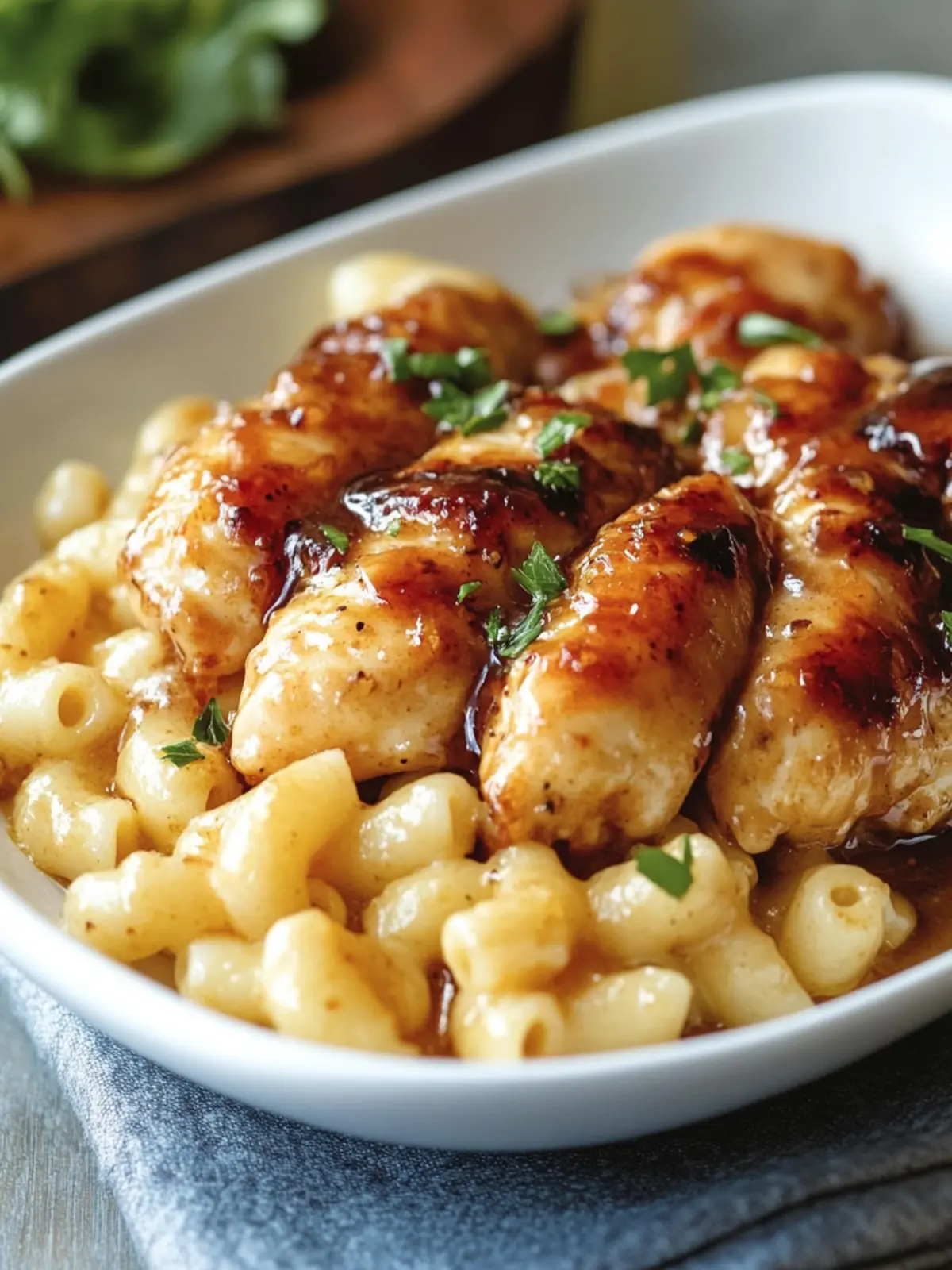 Protein-Packed Honey Garlic Chicken with Cheesy Mac