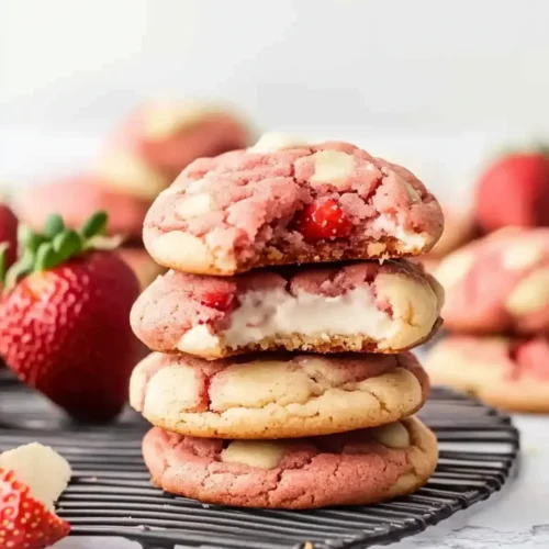 Creamy Strawberry Cheesecake Cookies