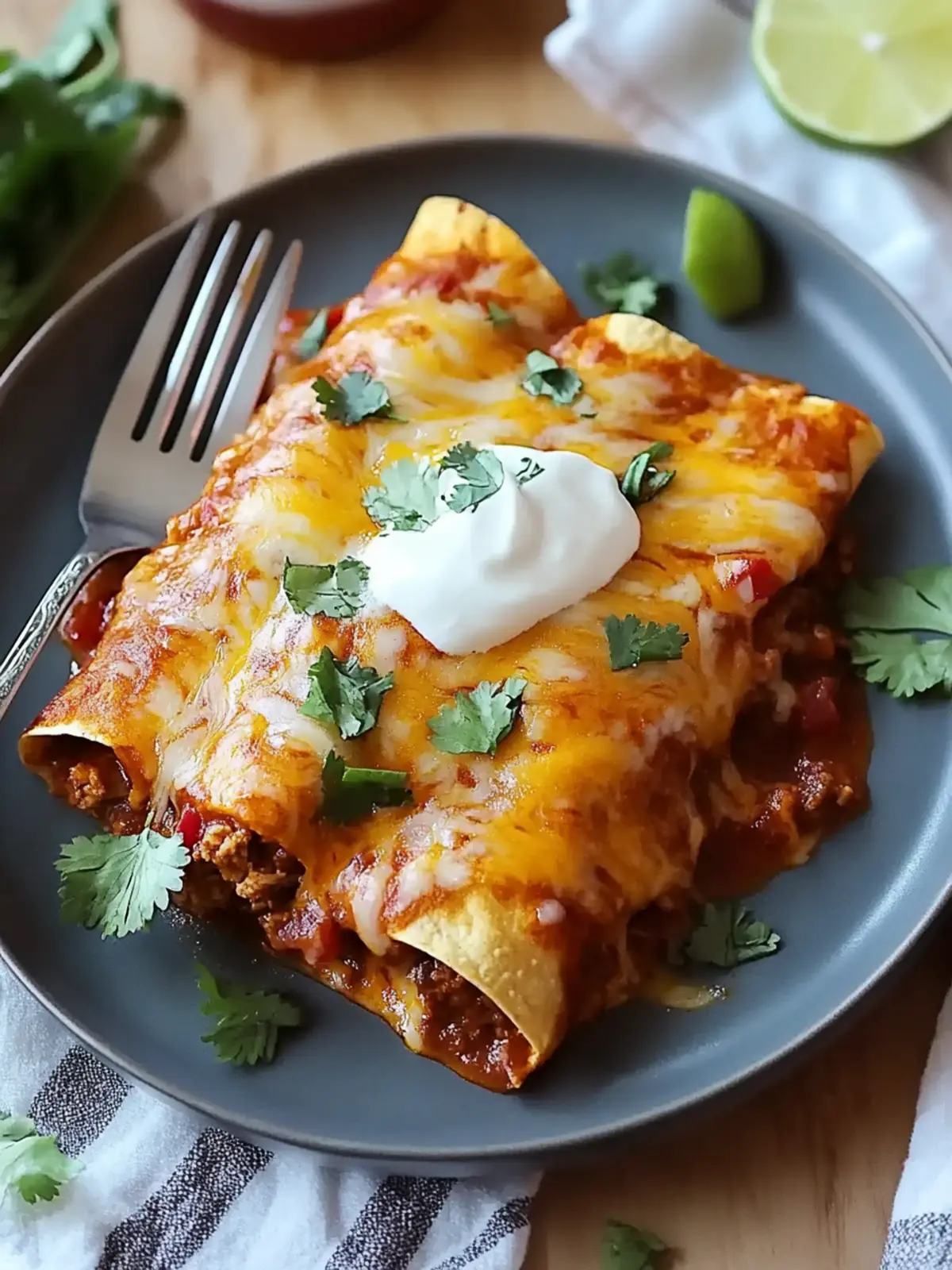 Simple Air Fryer Beef Enchiladas
