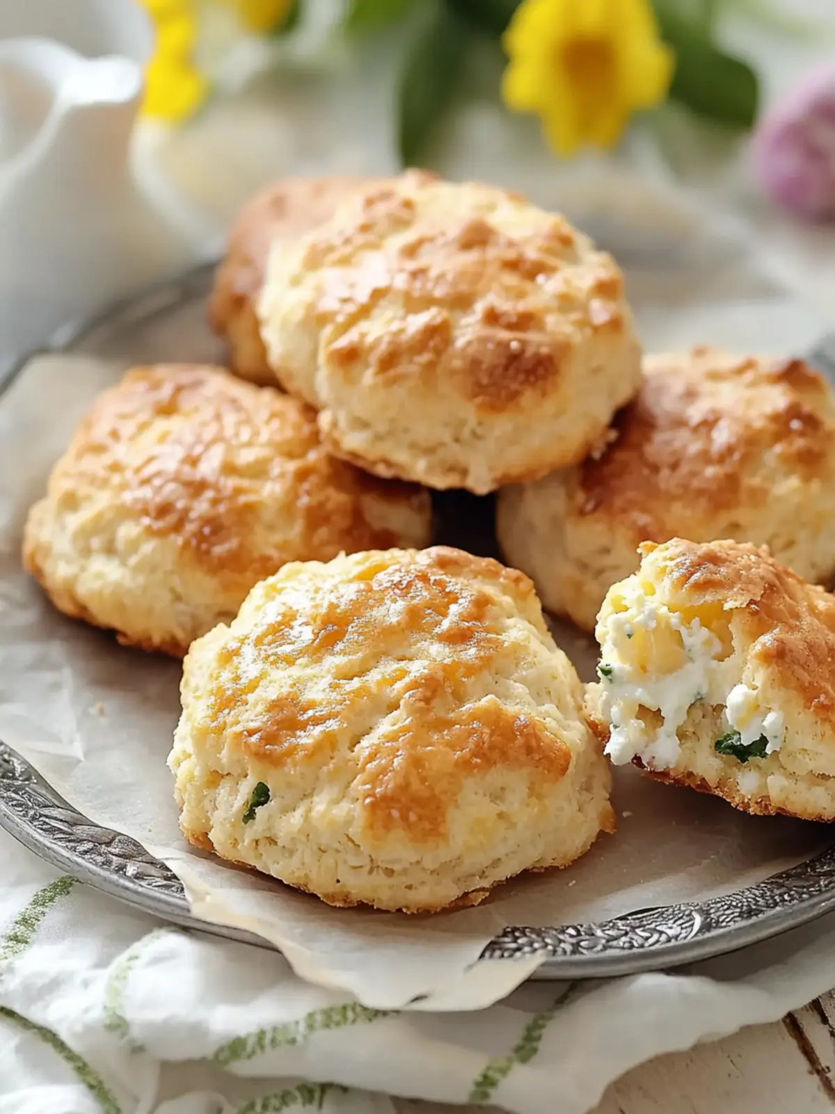 Hearty Cottage Cheese Breakfast Biscuits