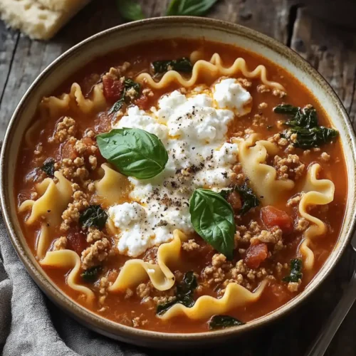 Comforting Lasagna Soup with Cottage Cheese
