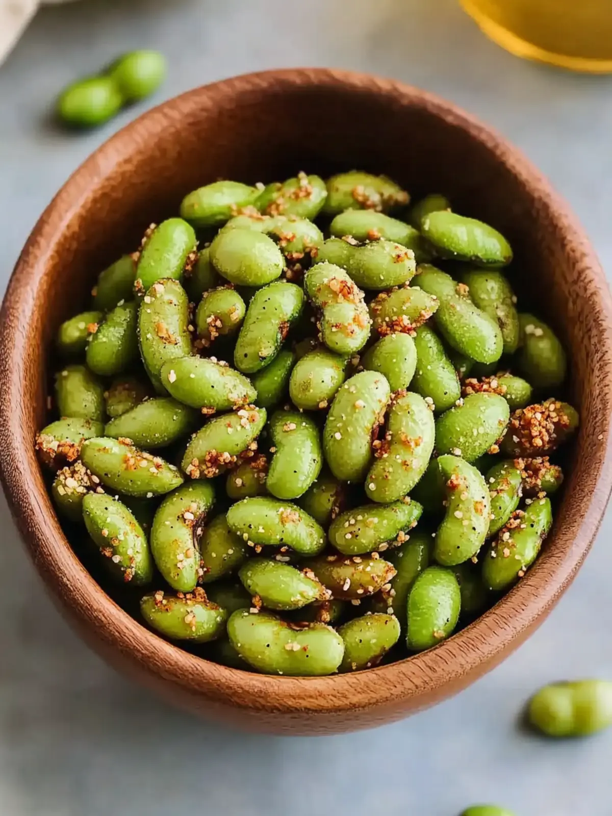 Crispy Crunchy Air Fryer Roasted Edamame Ready in 20 Minutes