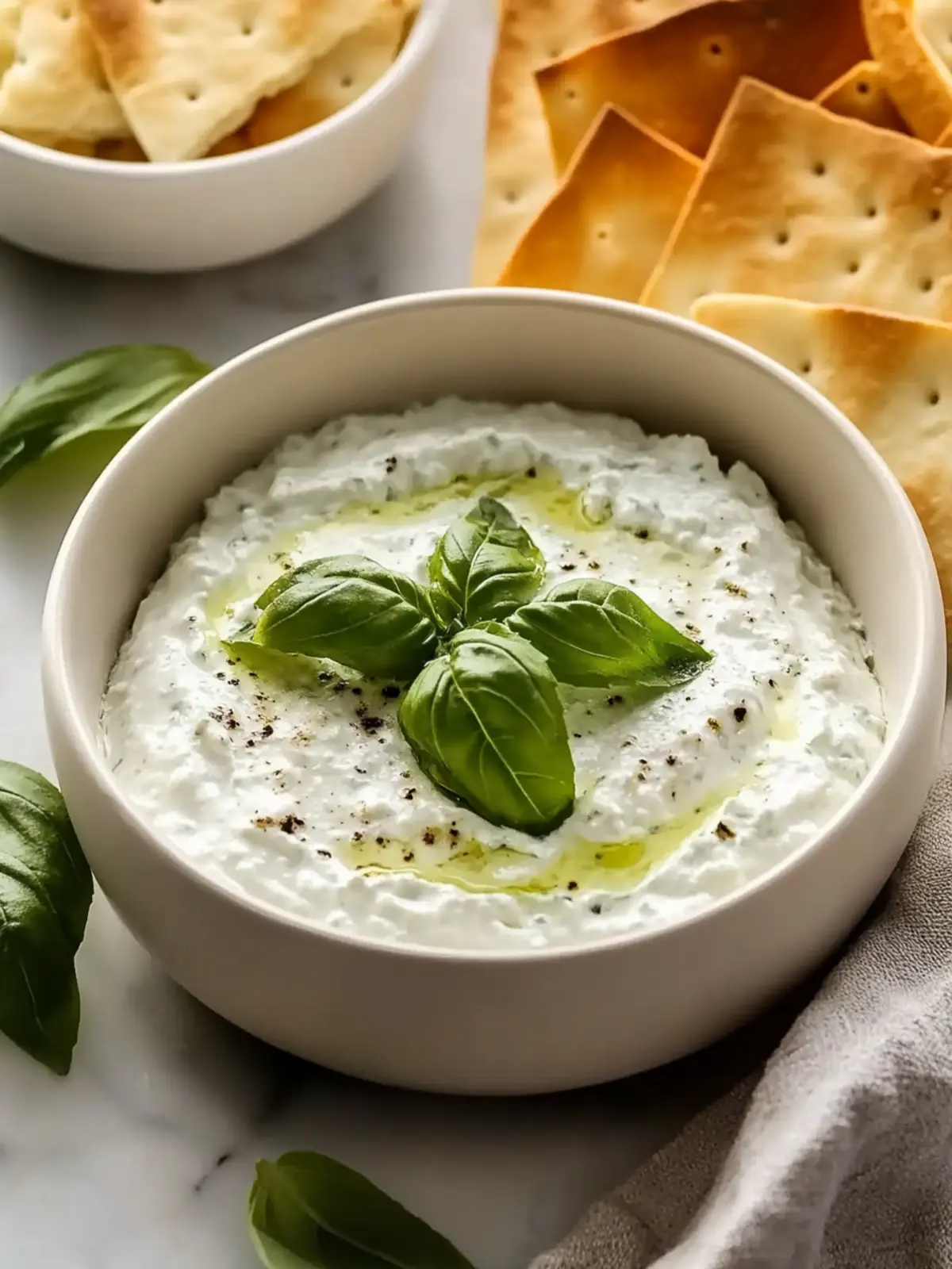Basil Cottage Cheese Dip
