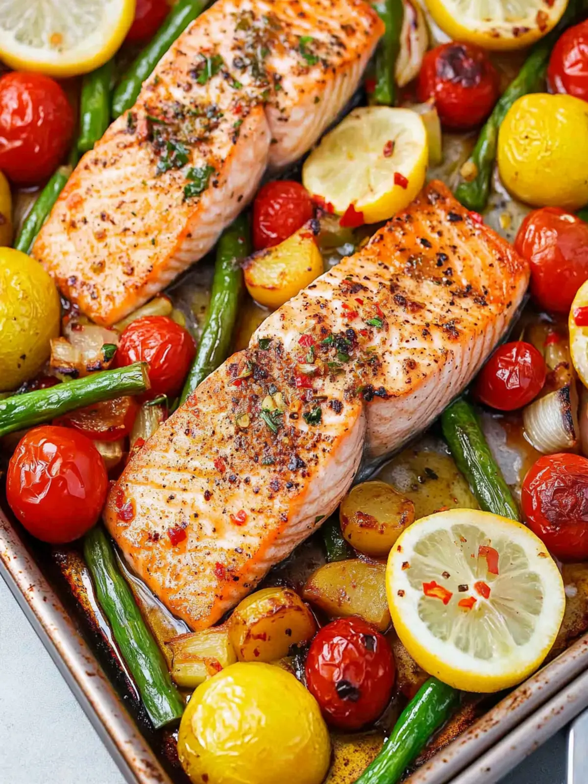 Sheet‑Pan Salmon & Vegetables recipe