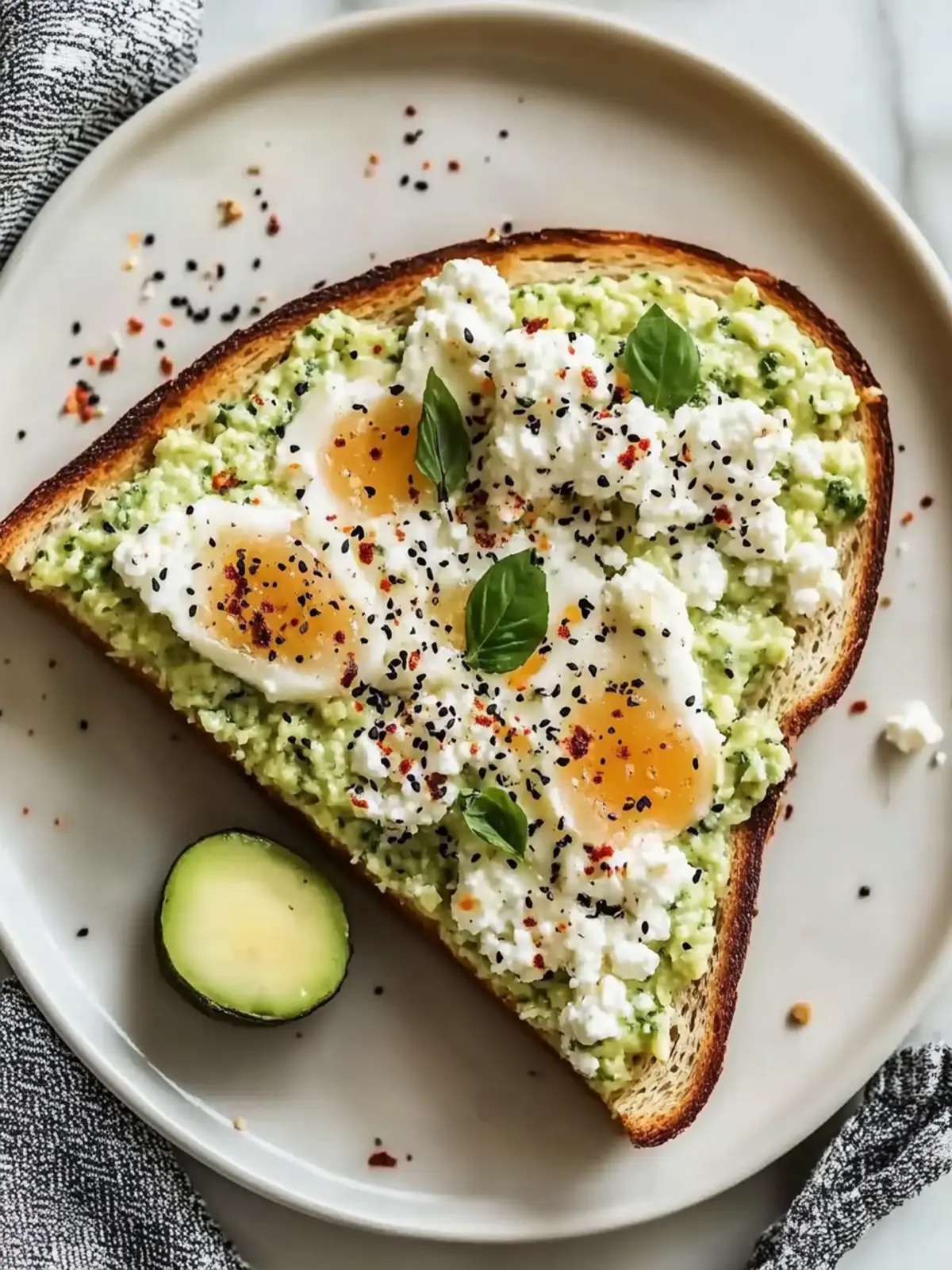 Cottage Cheese Breakfast Toast