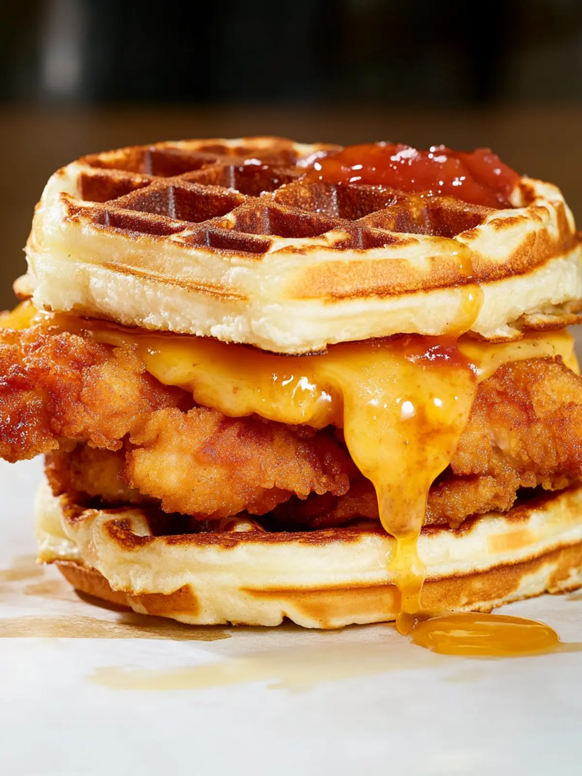 Chicken & Waffle Breakfast Sandwich