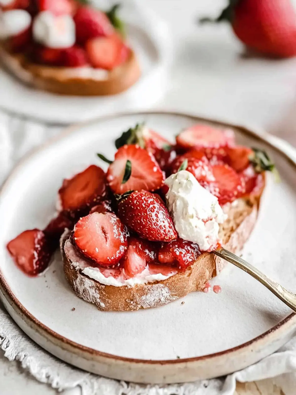 Easy Strawberry Bruschetta