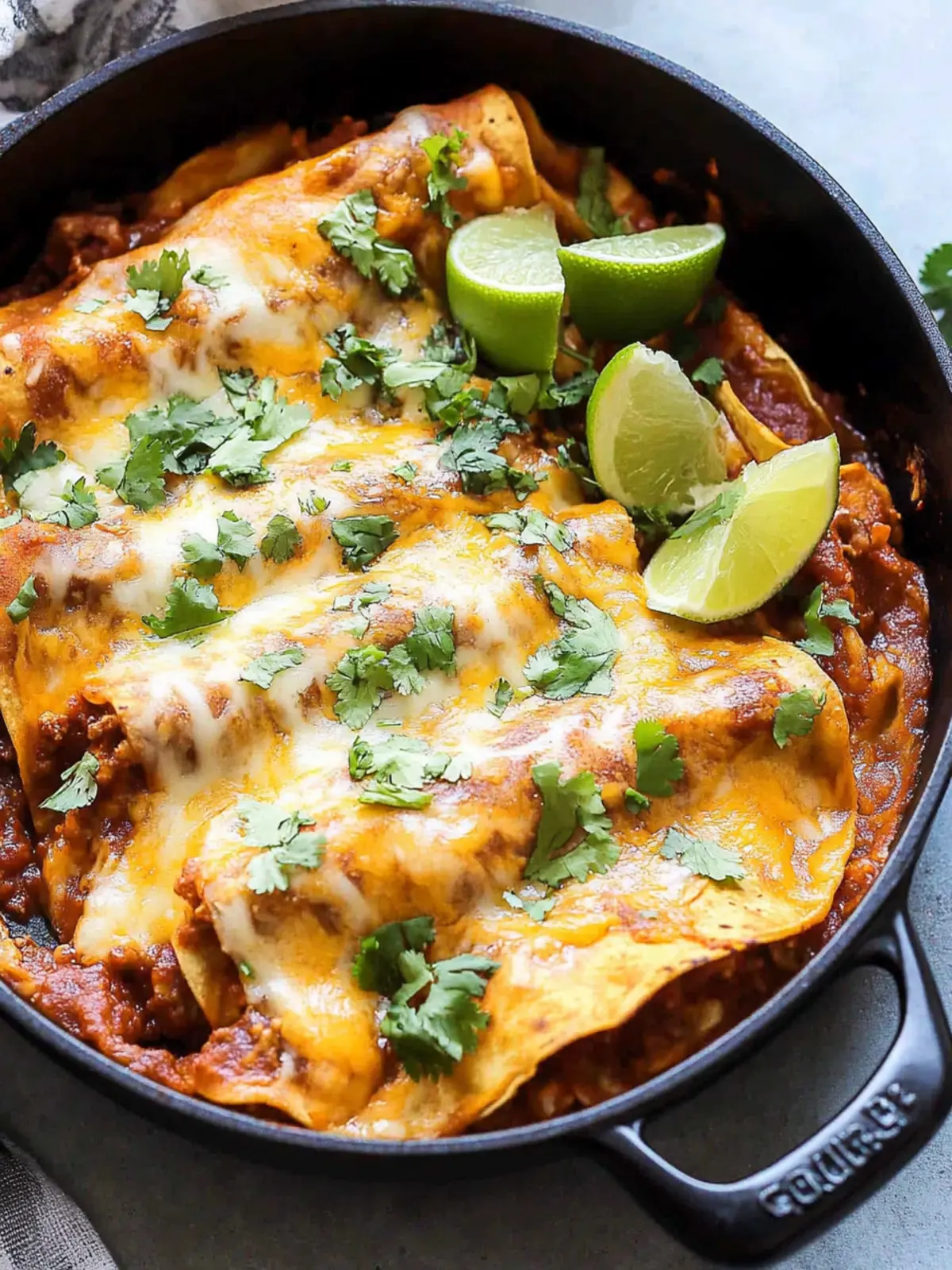Beef Skillet Enchiladas
