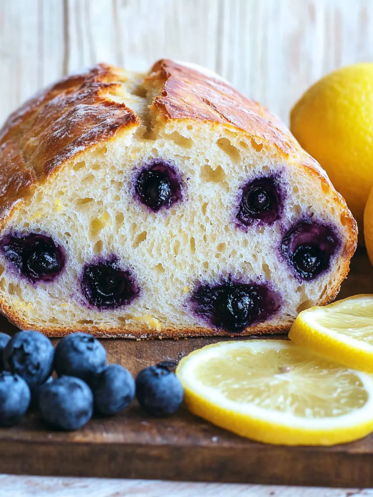 blueberry lemon sourdough bread