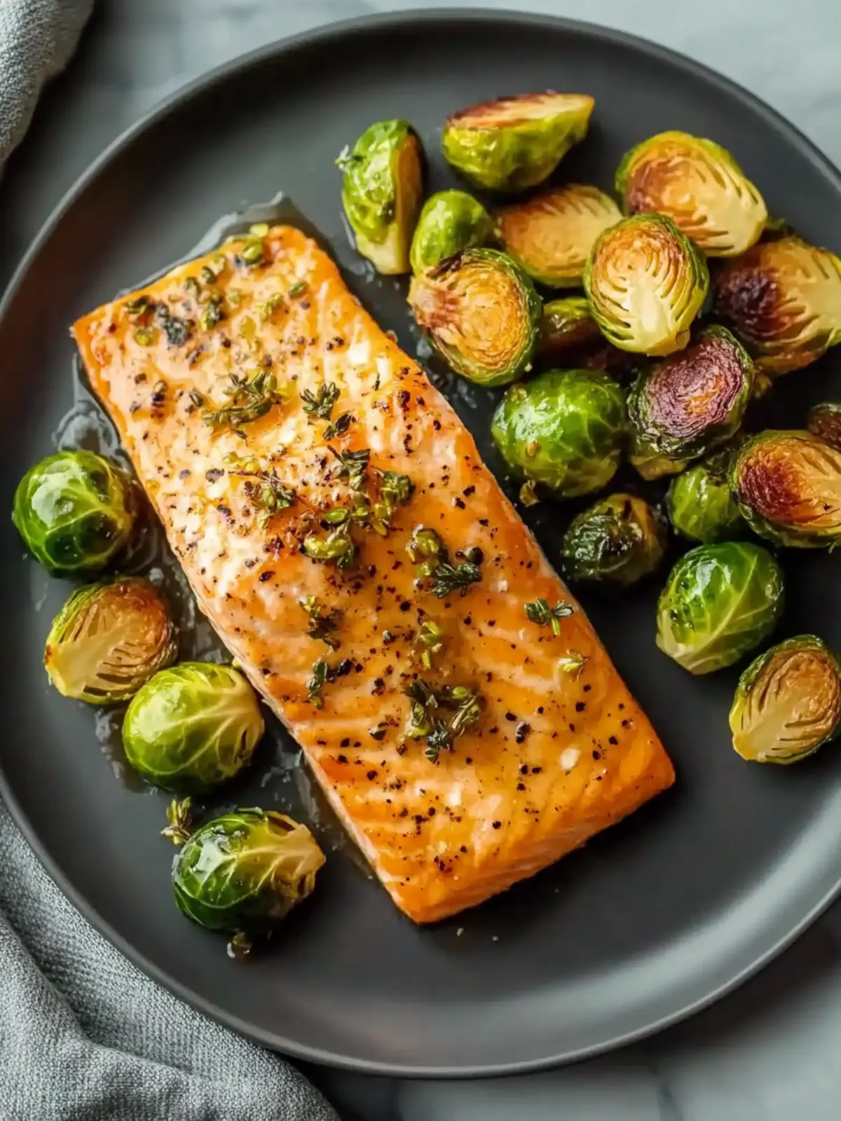 Maple Glazed Salmon with Brussels Sprouts You’ll Love in Minutes