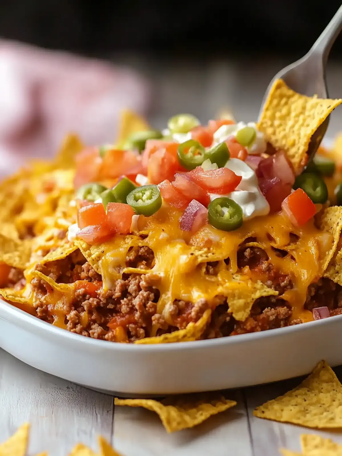Doritos Taco Casserole with Ground Beef